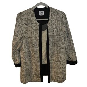 Black and Cream Women's Jacket